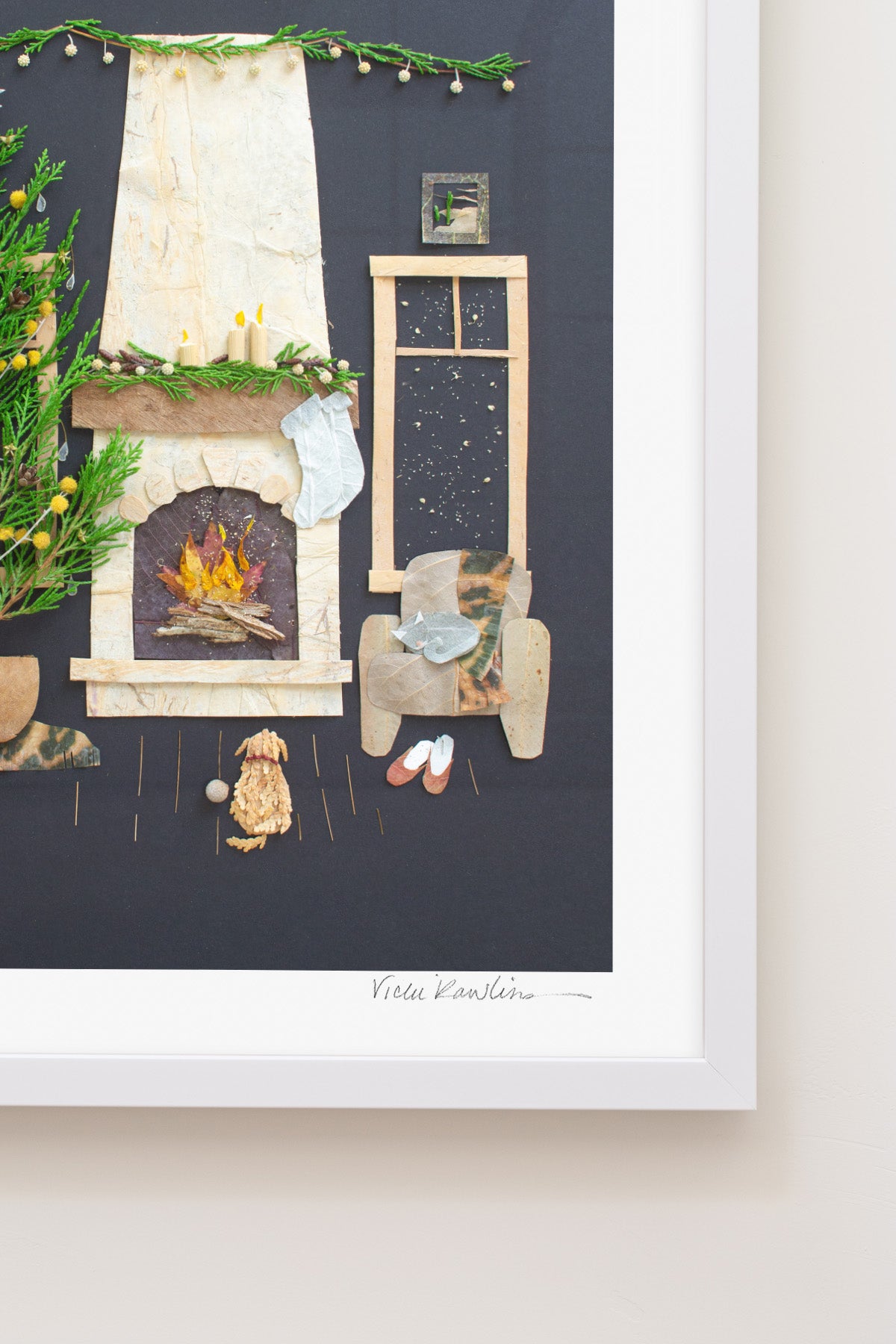 "Fireside Friends" Flower Print