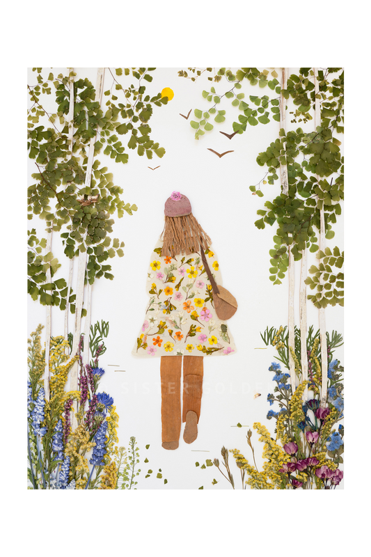 "One Step" Flower Print