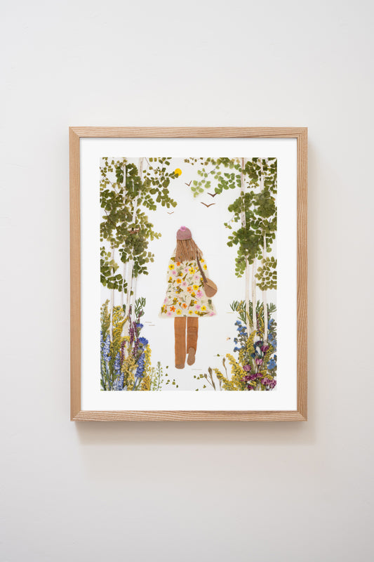 "One Step" Flower Print