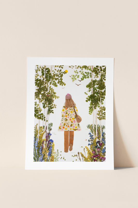 "One Step" Flower Print