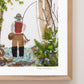 "Gone Fishin'" Flower Print