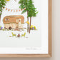 "Happy Camper" Flower Print