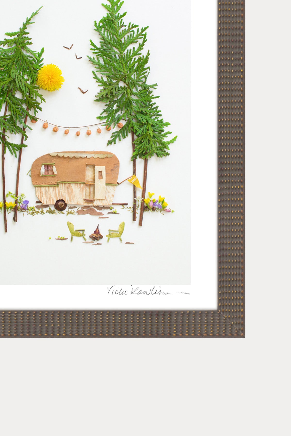 "Happy Camper" Flower Print