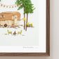 "Happy Camper" Flower Print