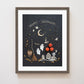 "Happy Halloween" Flower Print