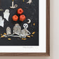 "Happy Halloween" Flower Print