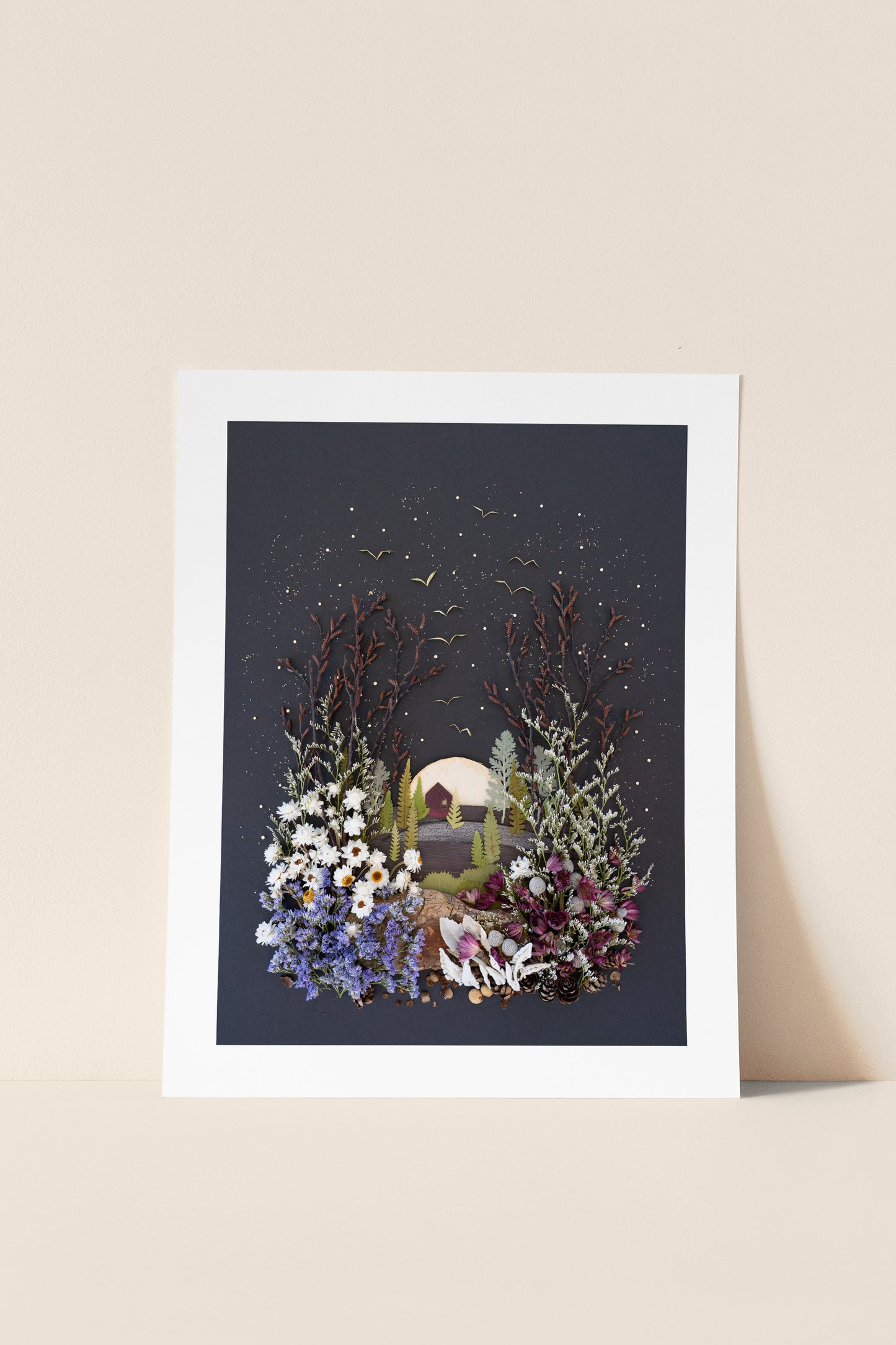 "House on a Hill" Flower Print
