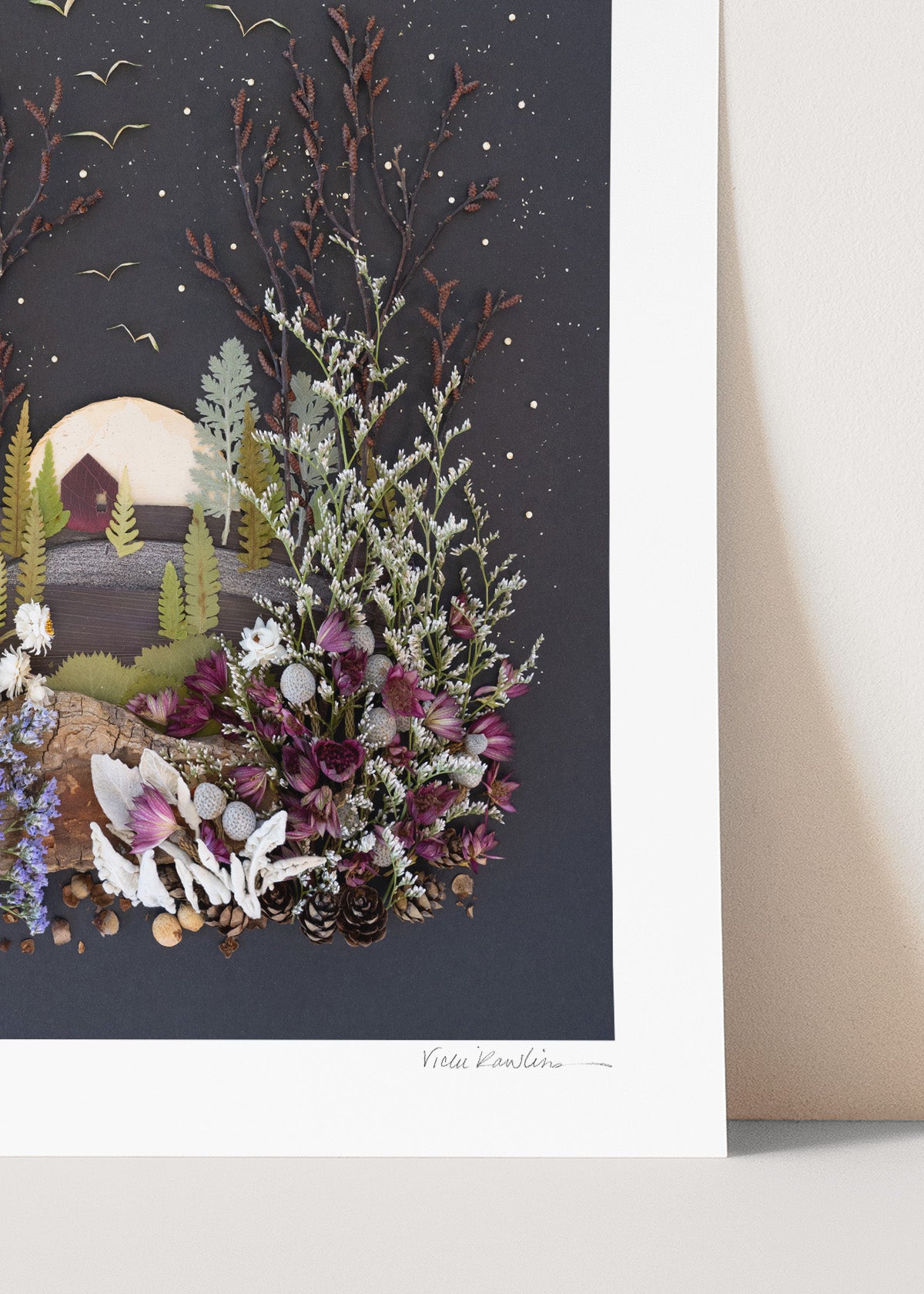 "House on a Hill" Flower Print