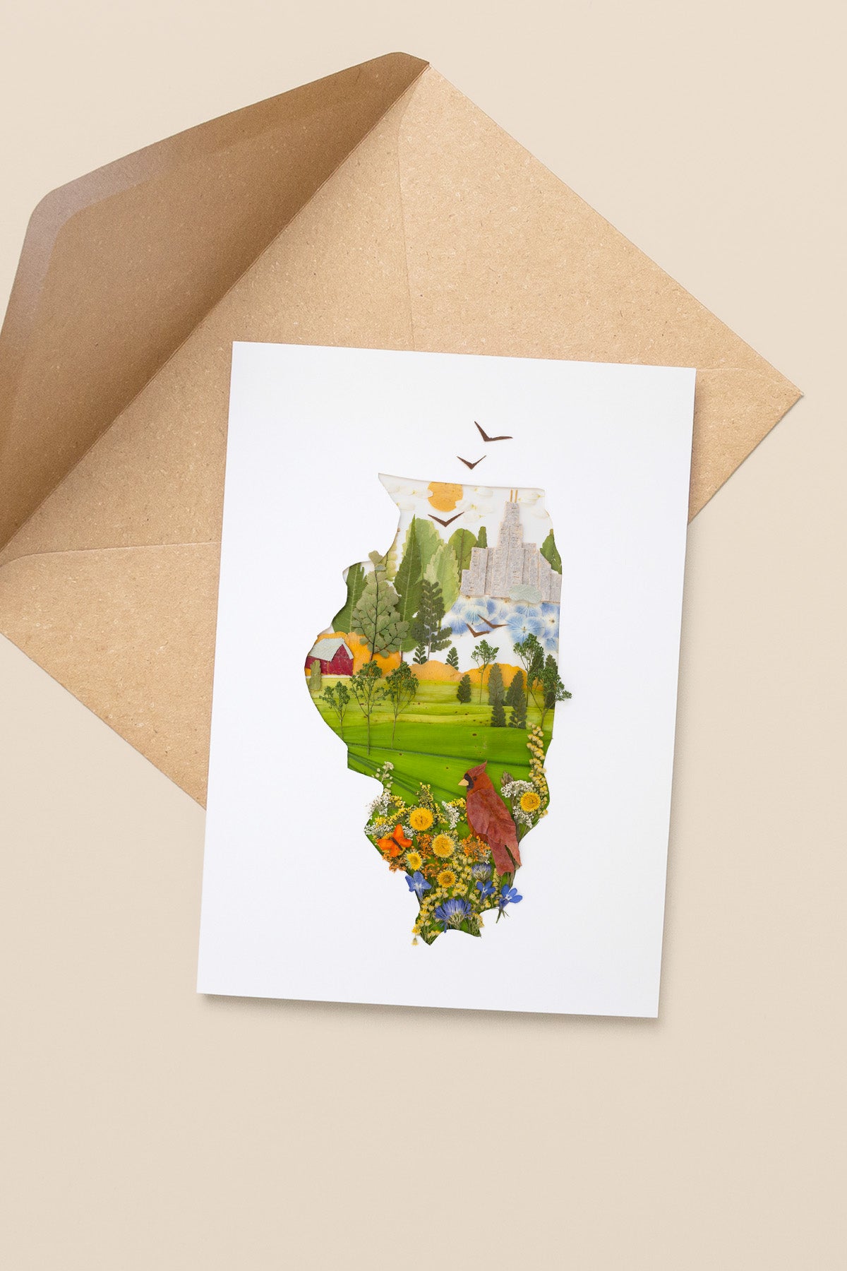 "Illinois" Greeting Card