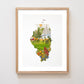 "Illinois" Flower Print