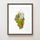 "Illinois" Flower Print