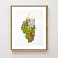 "Illinois" Flower Print