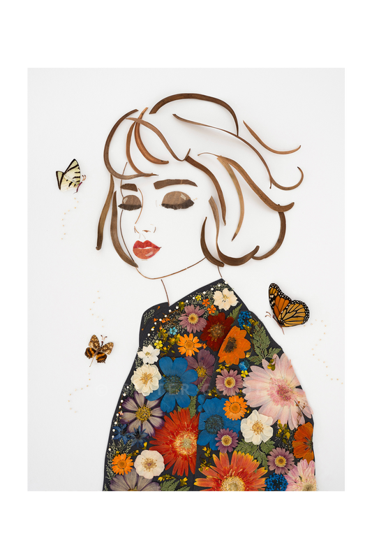 "Just Breathe" Flower Print