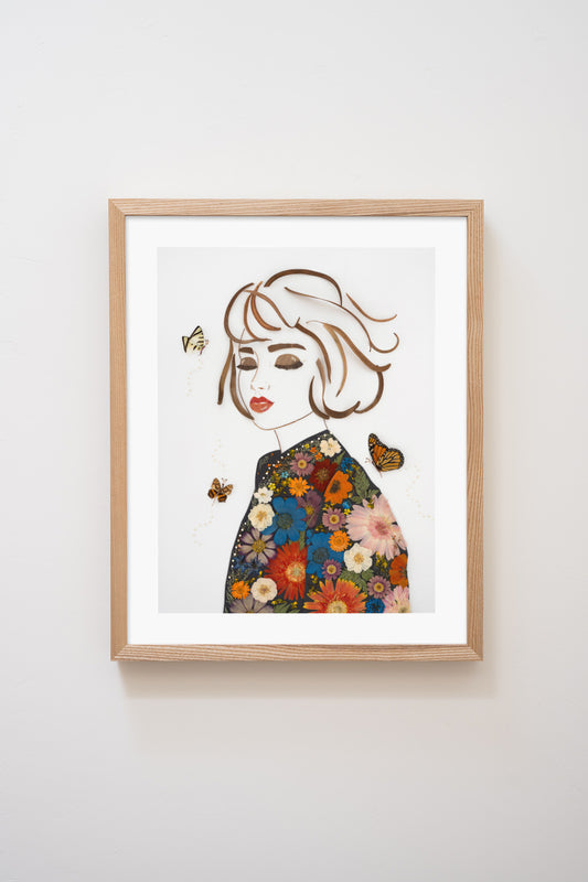 "Just Breathe" Flower Print