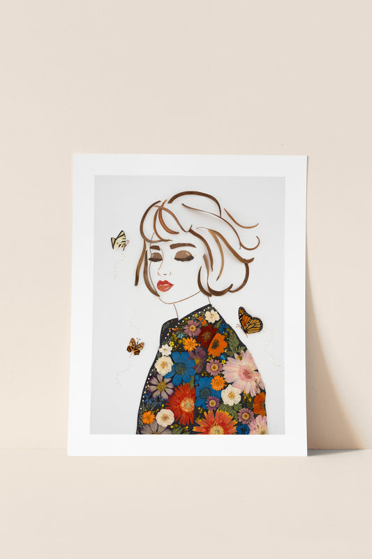 "Just Breathe" Flower Print