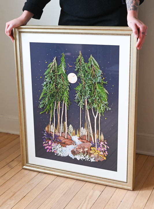 "Oh, Deer!" Flower Print