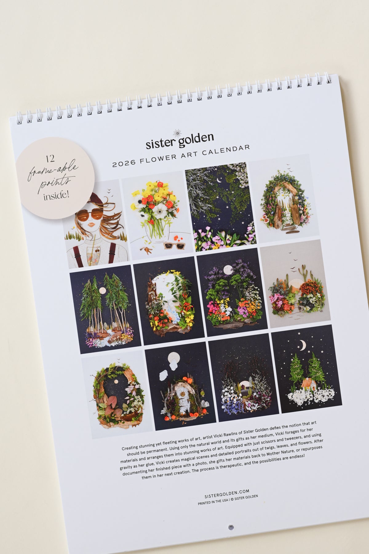 2026 Flower Art Calendar
