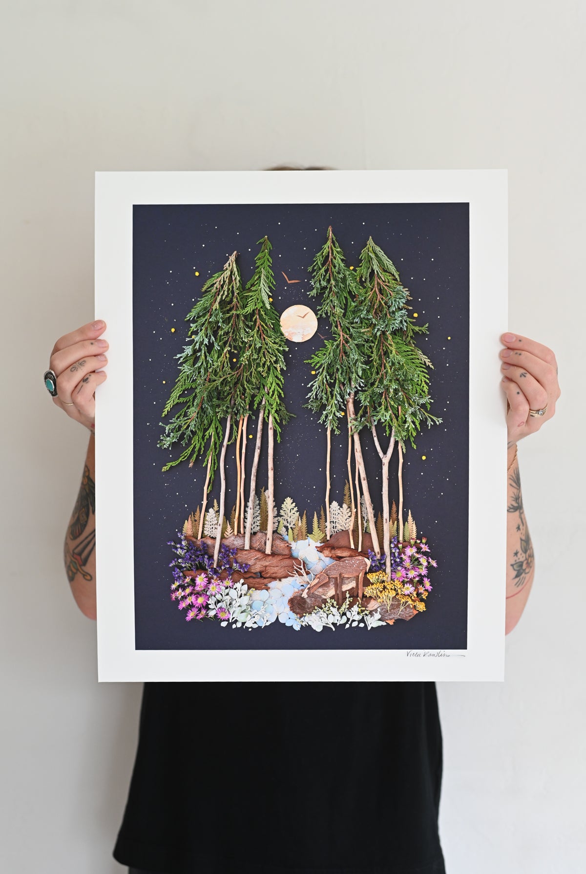 "Oh, Deer!" Flower Print