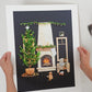 "Fireside Friends" Flower Print