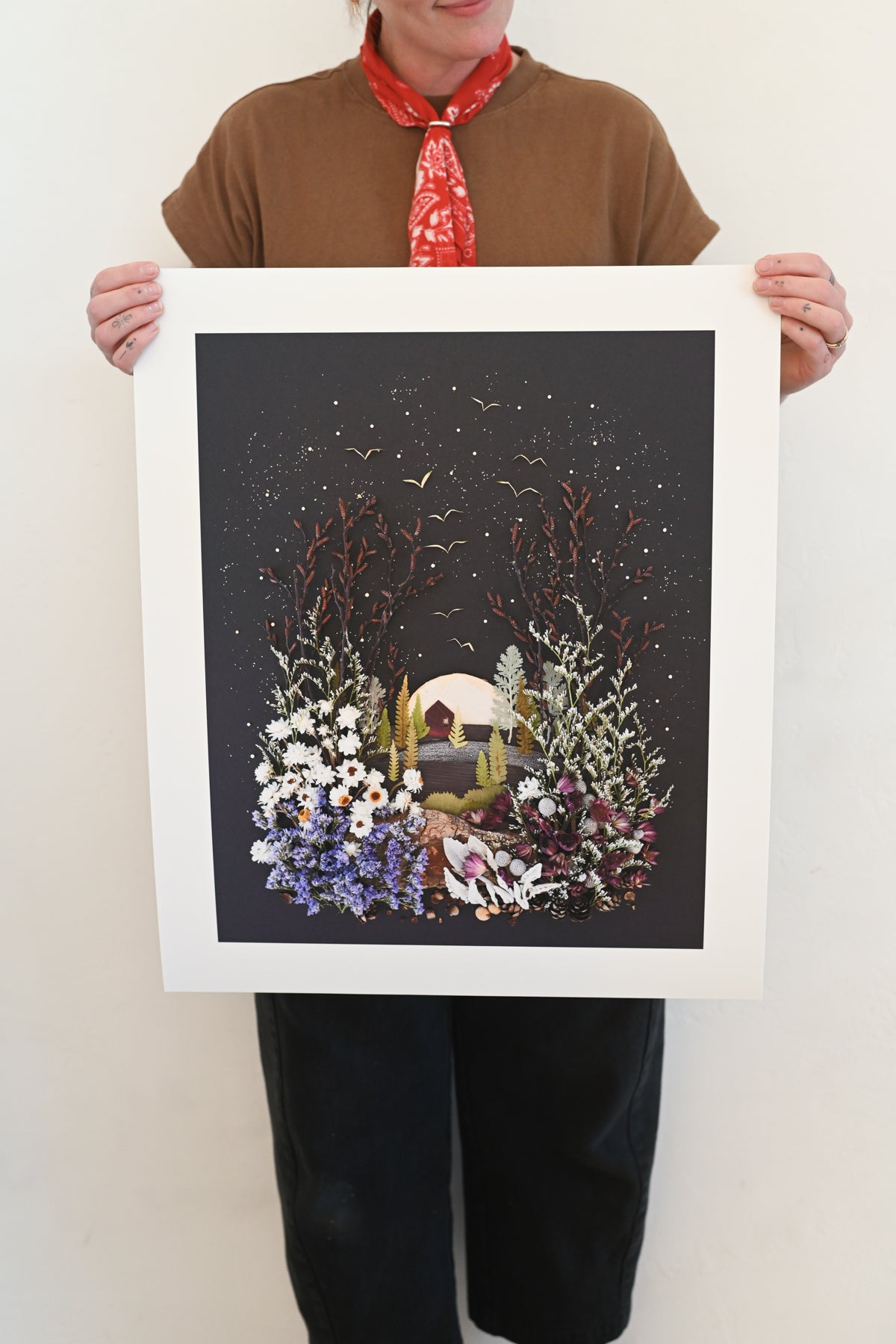 "House on a Hill" Flower Print