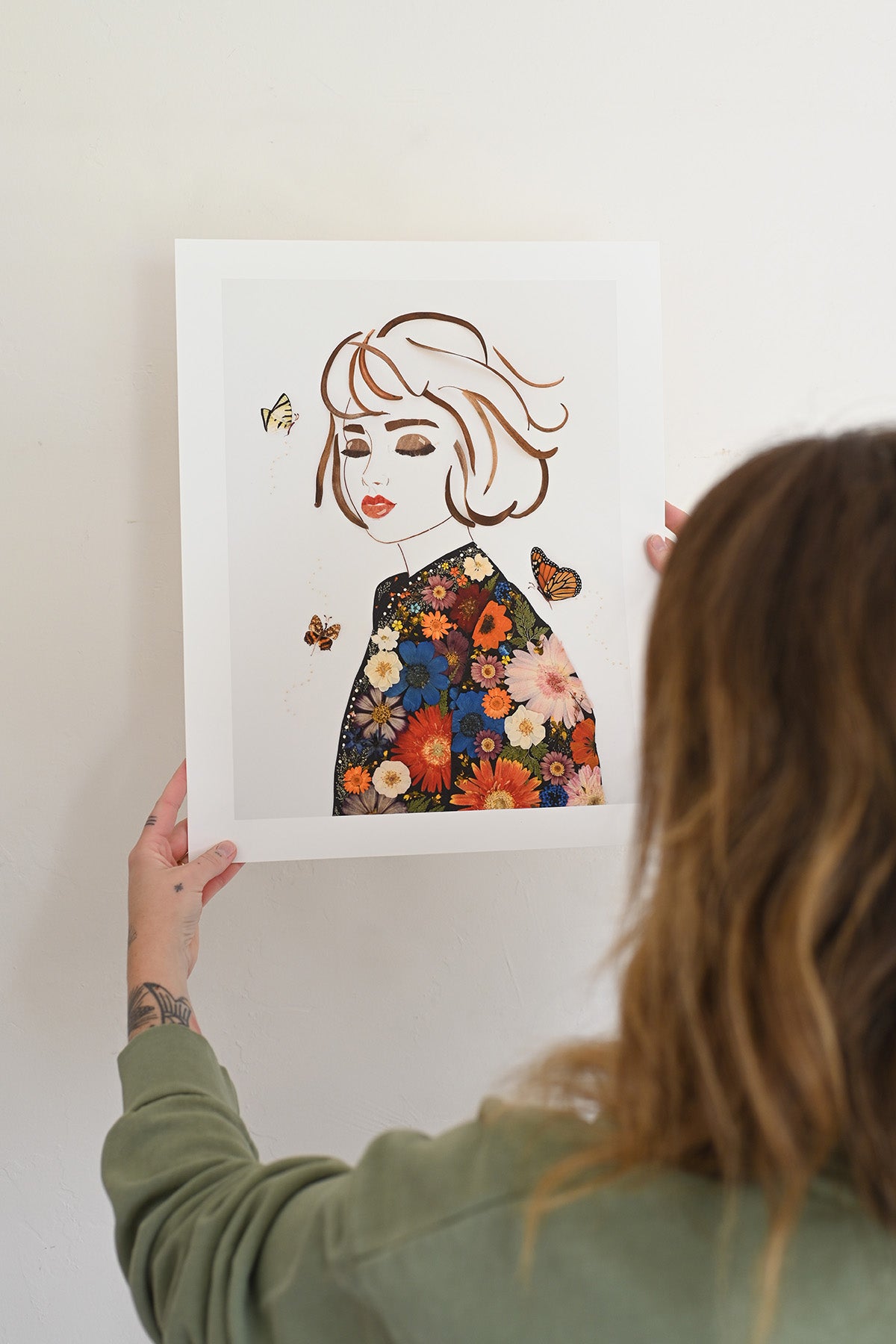 "Just Breathe" Flower Print