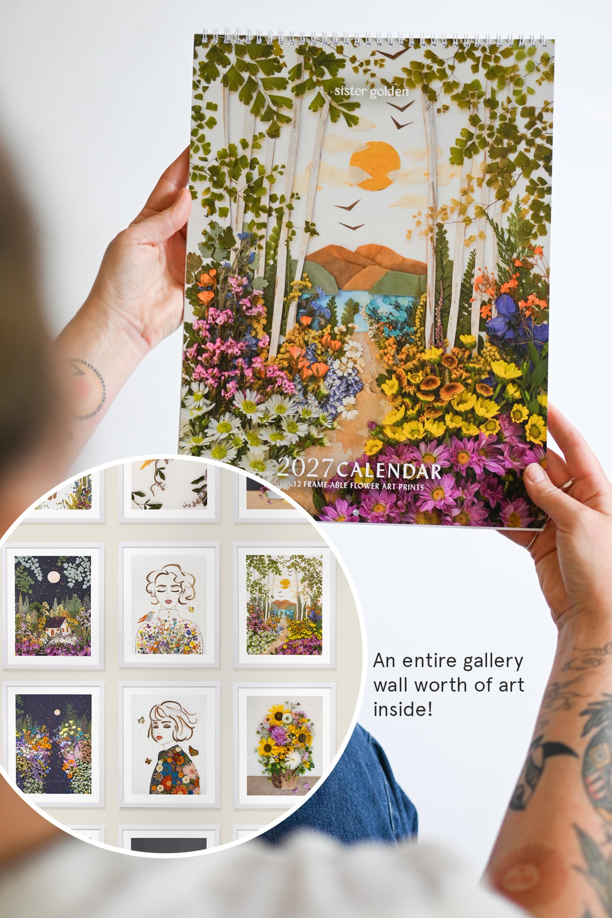 2027 Flower Art Calendar