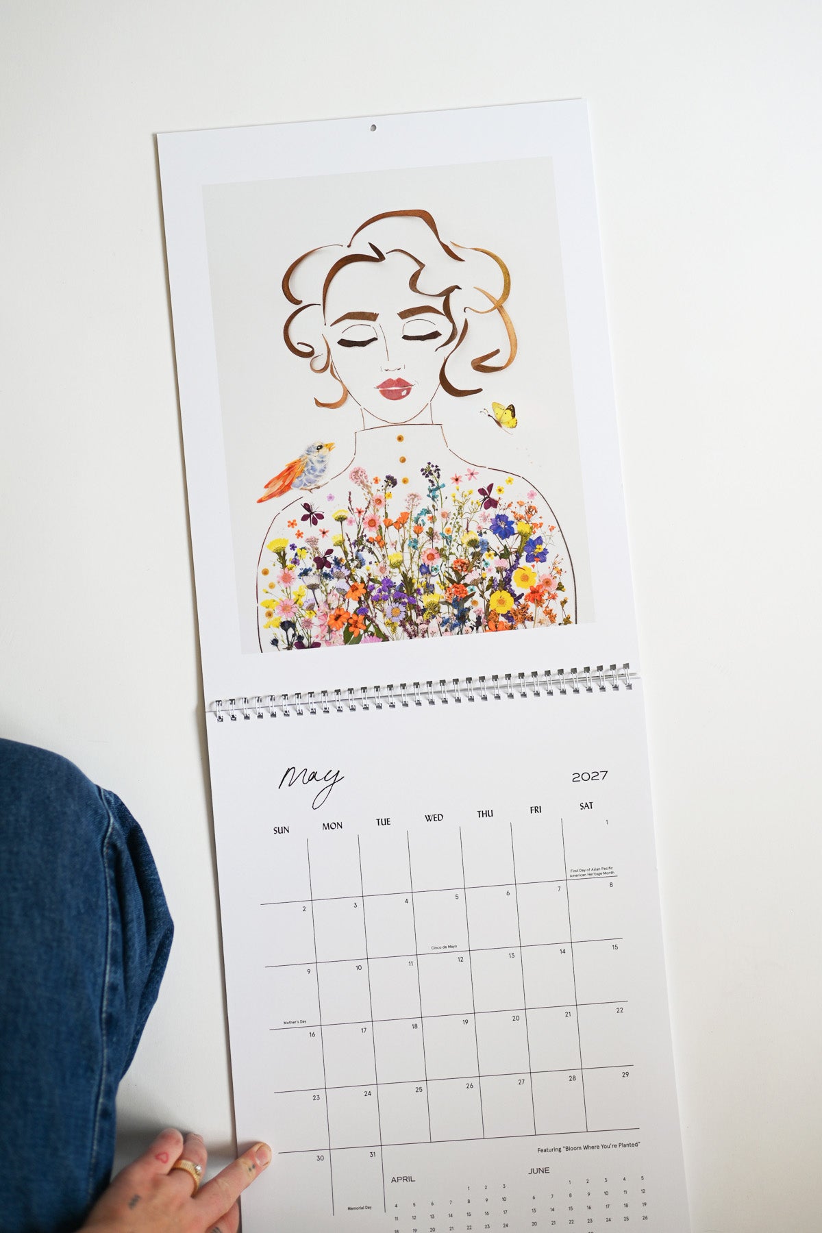 2027 Flower Art Calendar