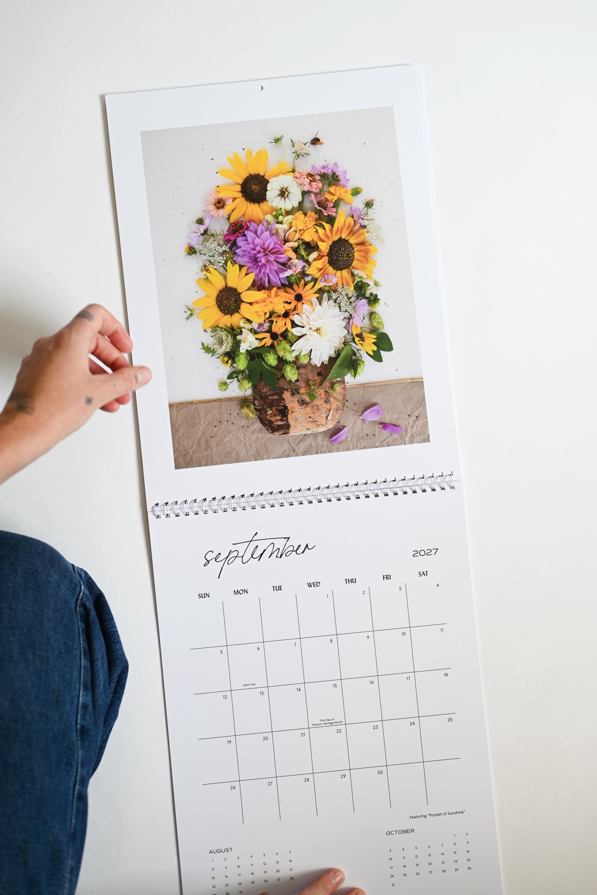 2027 Flower Art Calendar