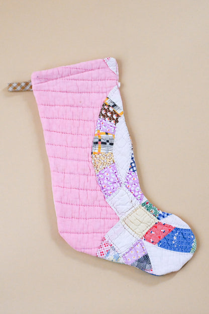 Vintage Quilt Stocking III