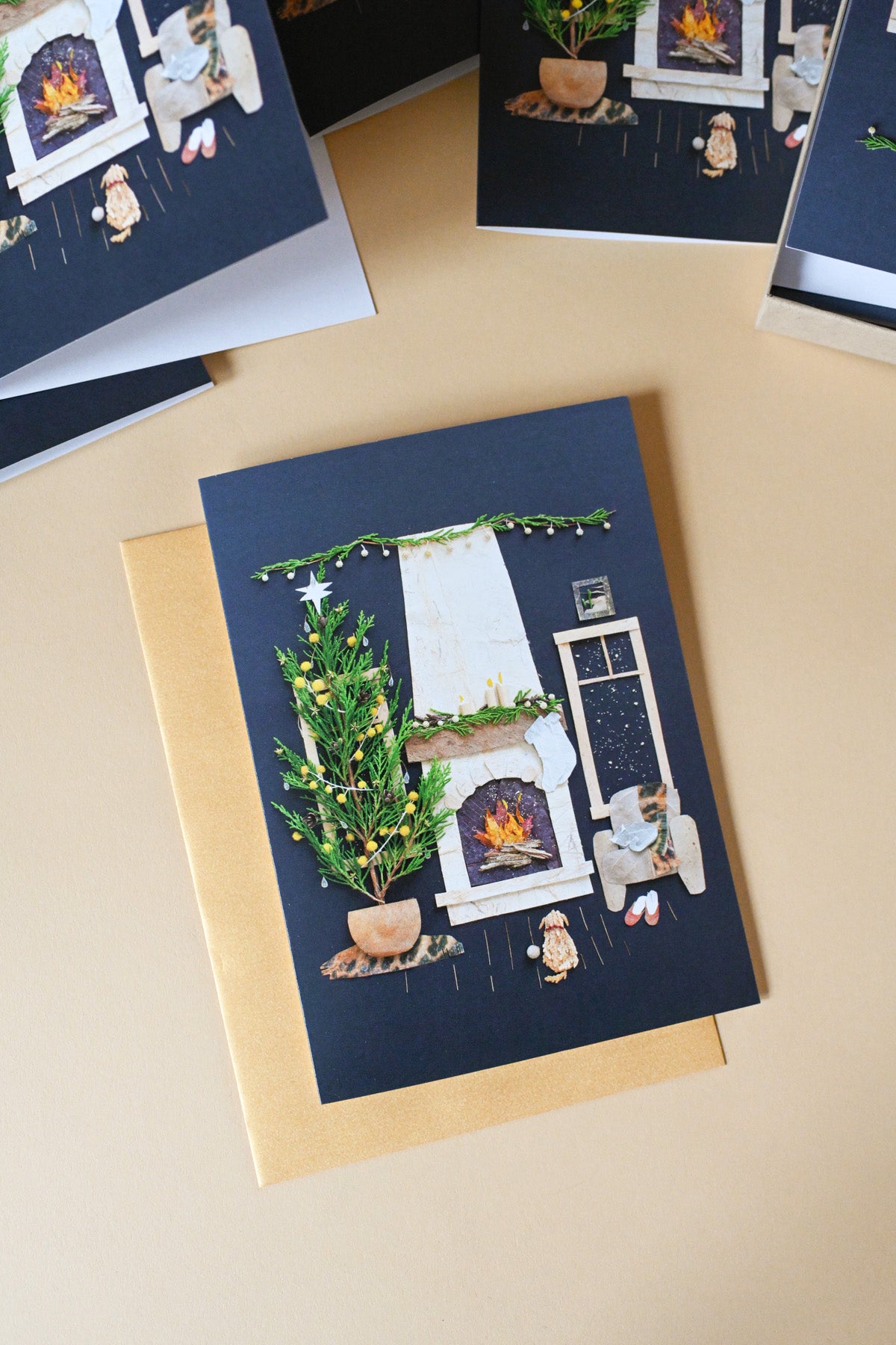 "Fireside Friends" Greeting Card