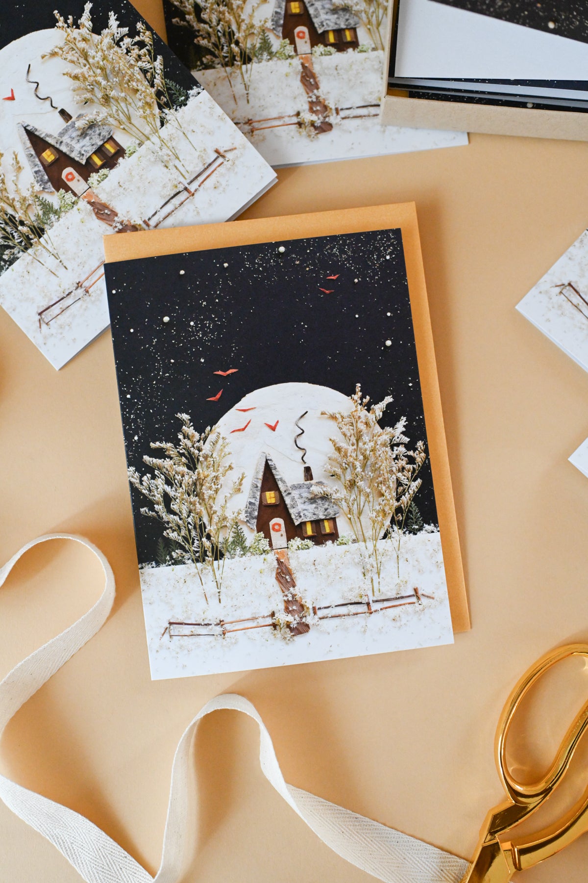 "December Moon" Greeting Card