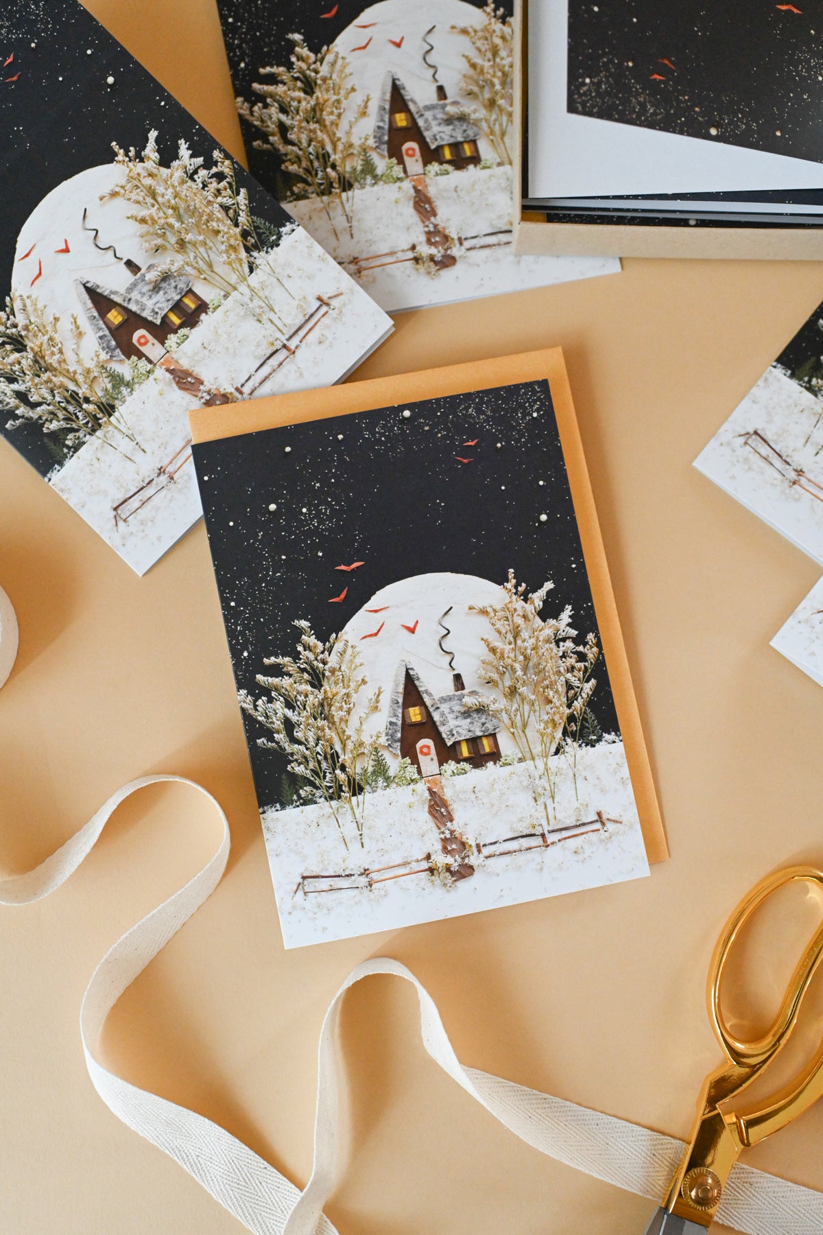 "December Moon" Greeting Card