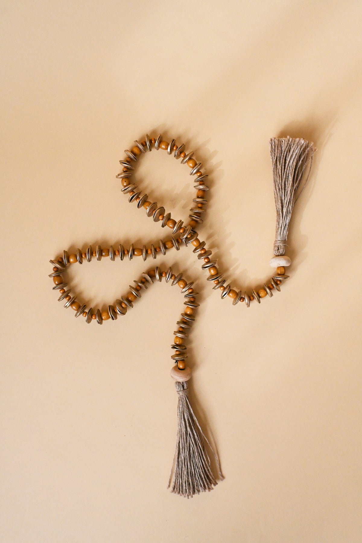 Wood Beads w/ Jute Rope Tassel – Land of Lovely