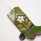 Green Daisy Boot Ornament