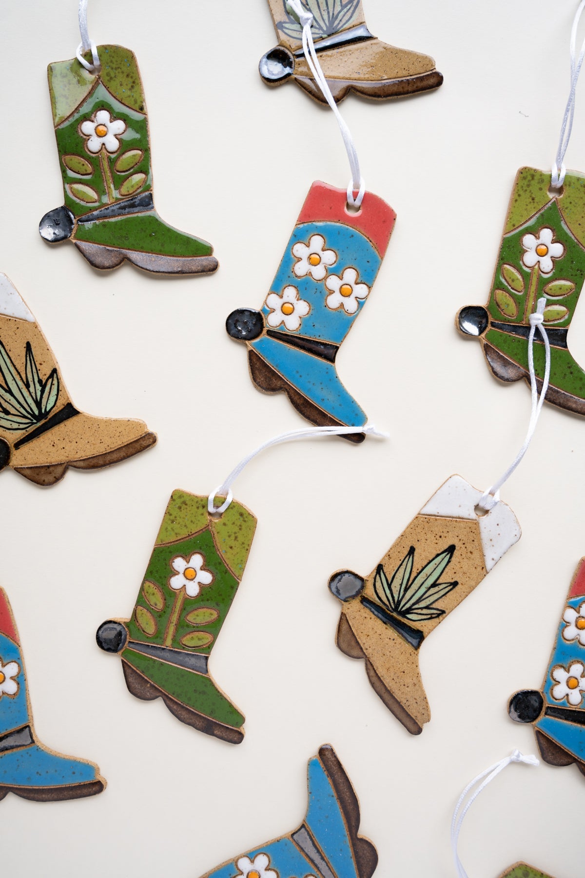 Blue Blossom Boot Ornament