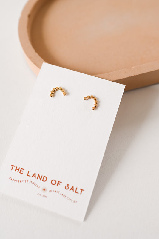 Hammered Dot Arch Studs