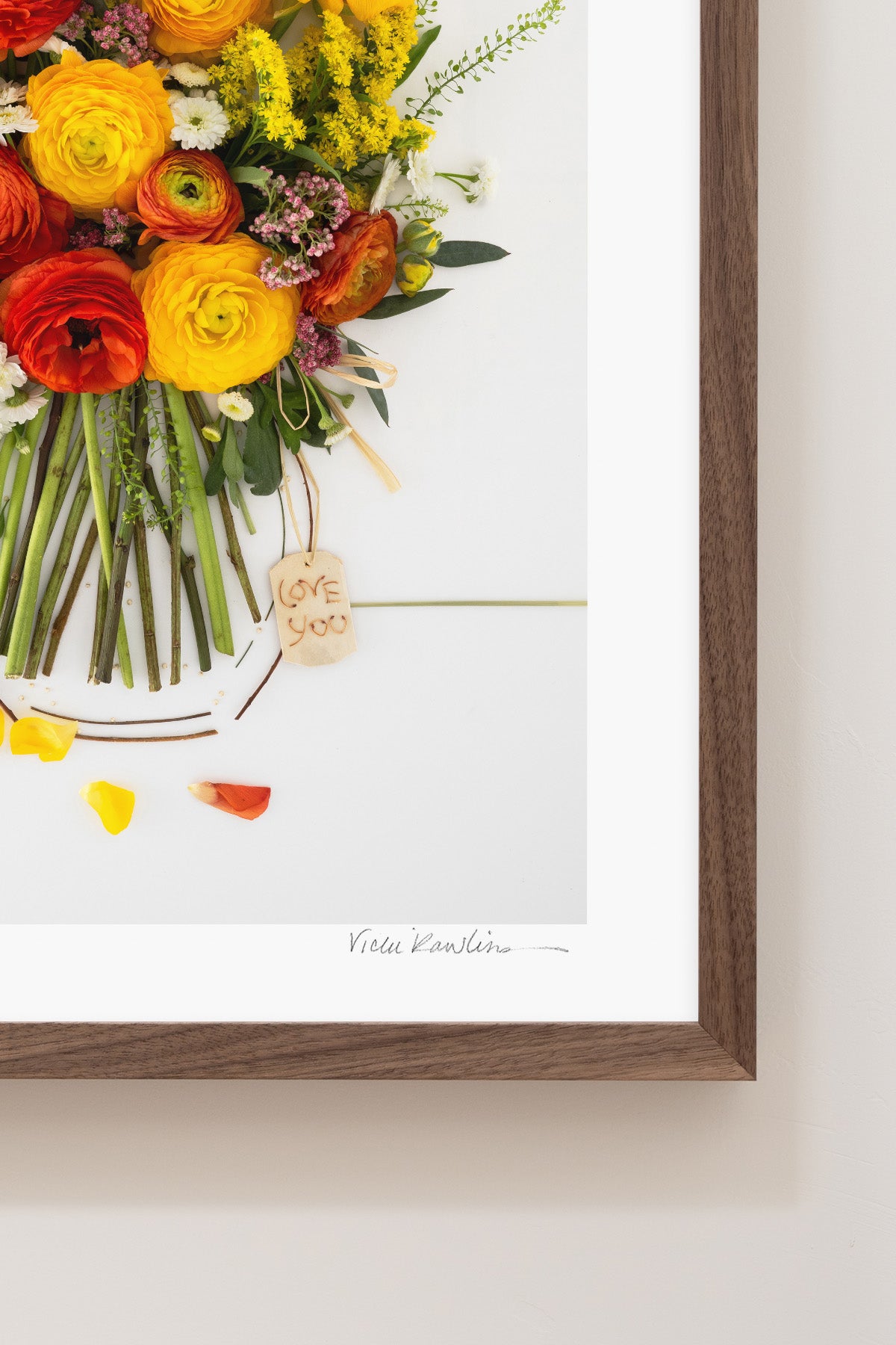 "Love You" Flower Print