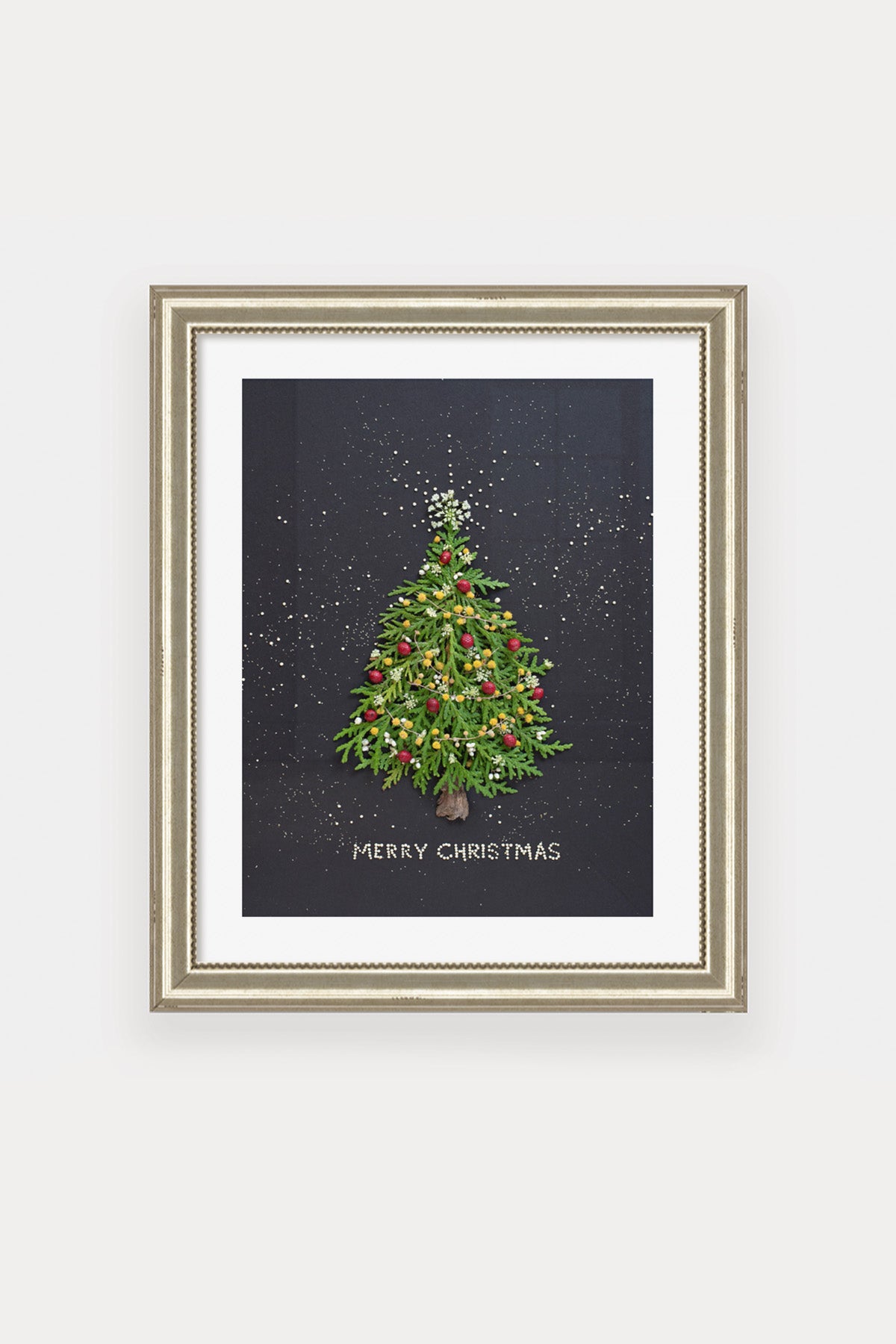 "Merry Christmas" Flower Print