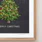 "Merry Christmas" Flower Print