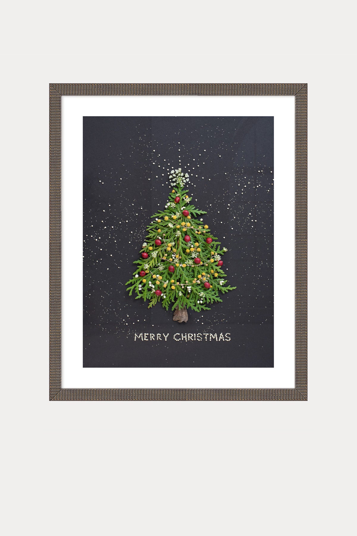 "Merry Christmas" Flower Print