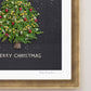 "Merry Christmas" Flower Print