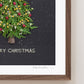 "Merry Christmas" Flower Print