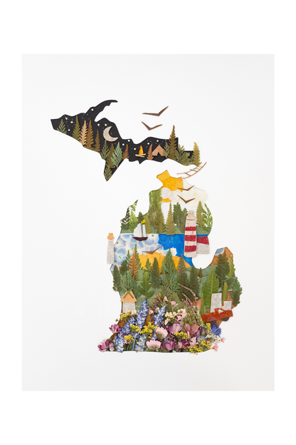 "Michigan" Flower Print