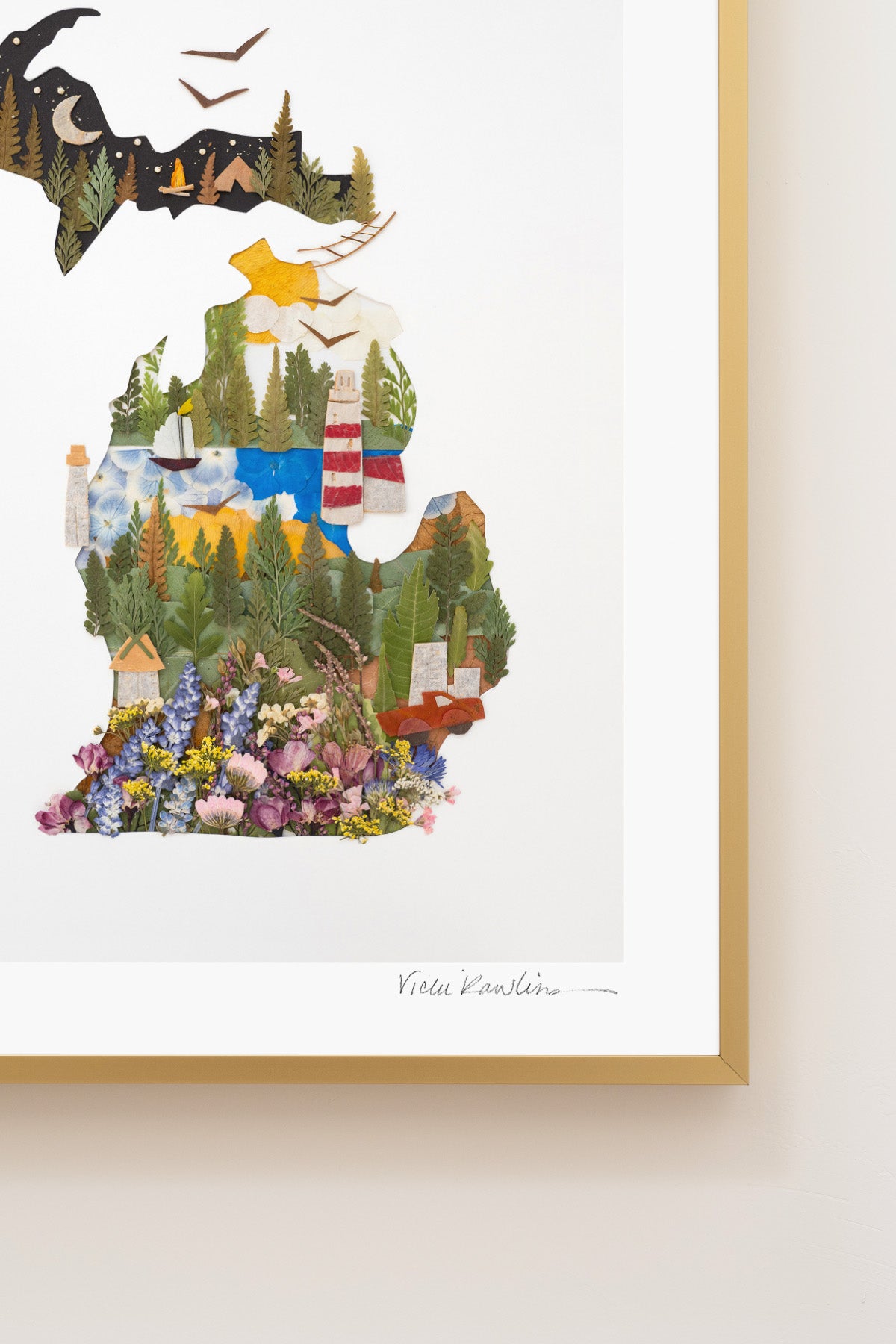 "Michigan" Flower Print
