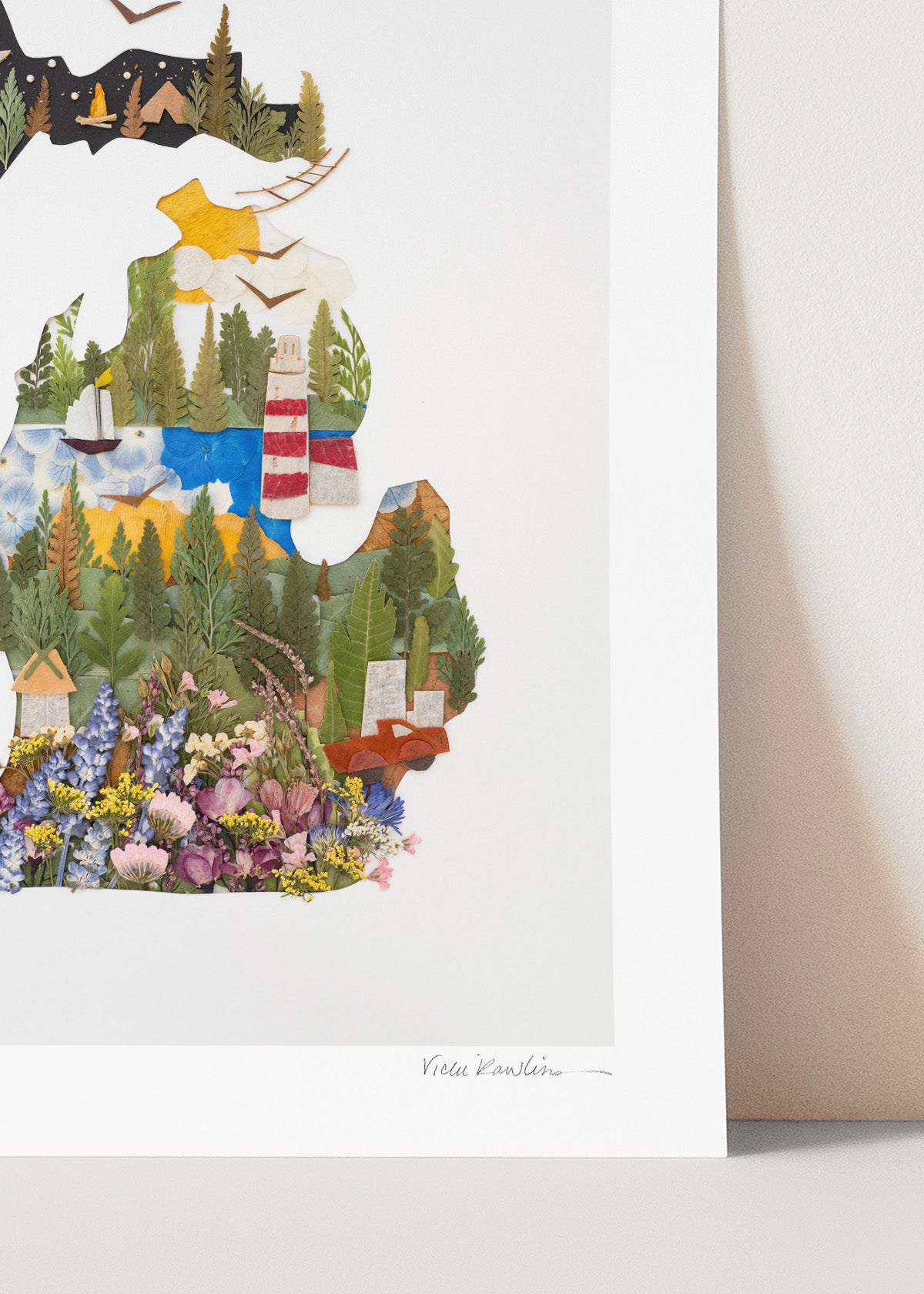 "Michigan" Flower Print