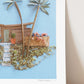 "Mid-Century Beach House" Flower Print