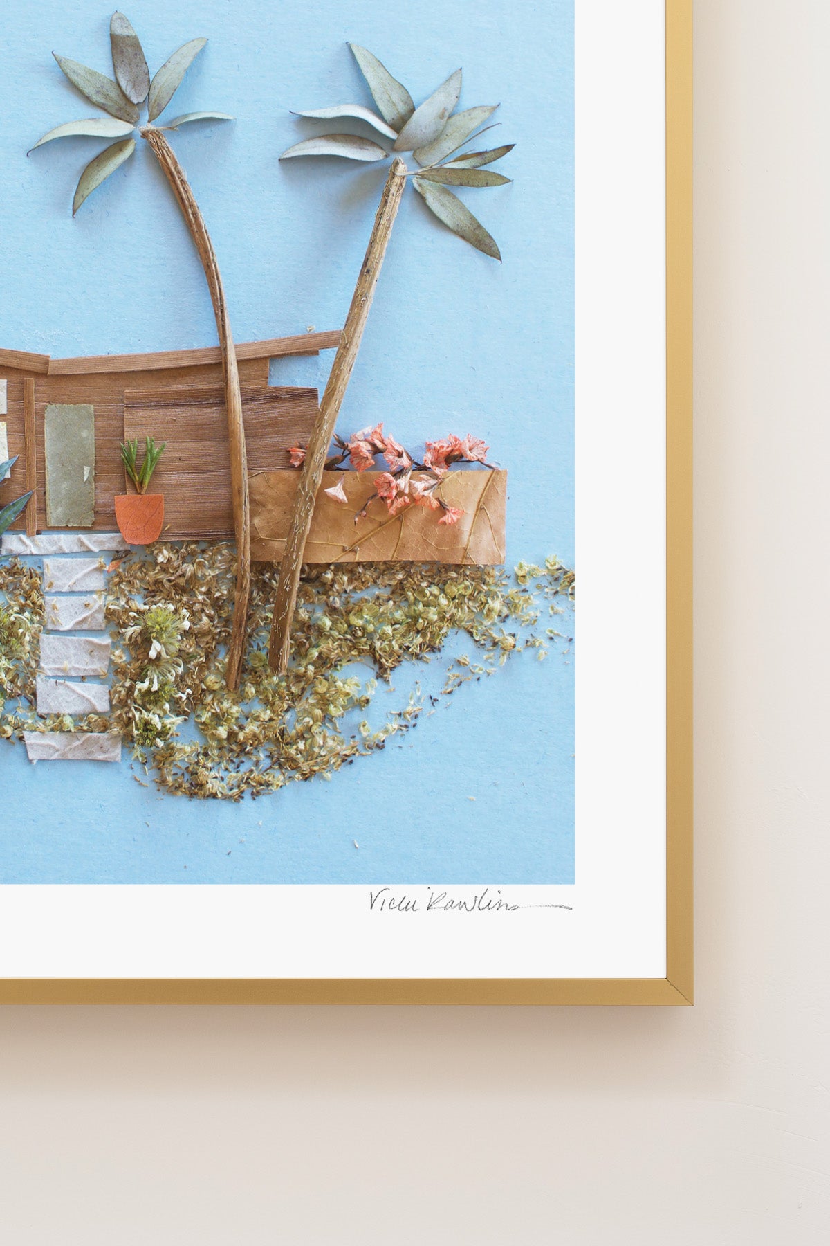 "Mid-Century Beach House" Flower Print