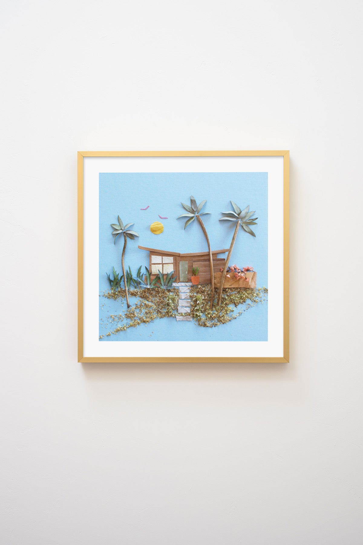 "Mid-Century Beach House" Flower Print