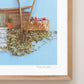 "Mid-Century Beach House" Flower Print