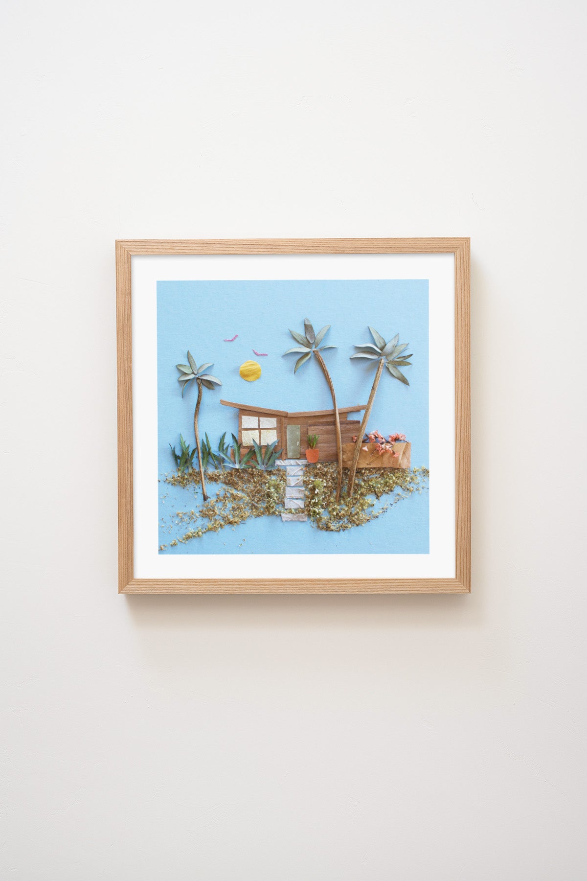 "Mid-Century Beach House" Flower Print